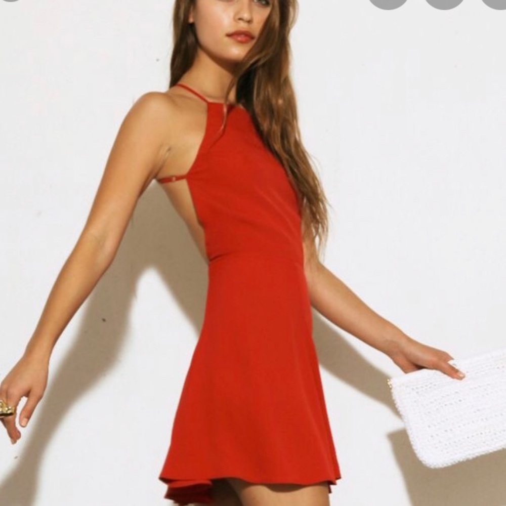 Reformation Dove Dress in Red Size 2